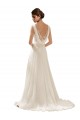 Soft Chiffon & Lace A-Line Sweep Train Sleeveless Low Back Wedding Dress Sheffield