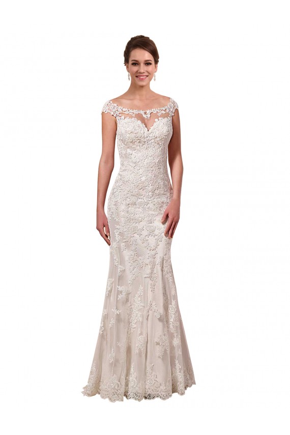 Lace Sheath Chapel Train Sleeveless White Sexy Wedding Dress Sheffield