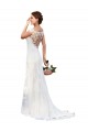 Lace Sheath Chapel Train Sleeveless White Sexy Wedding Dress Sheffield
