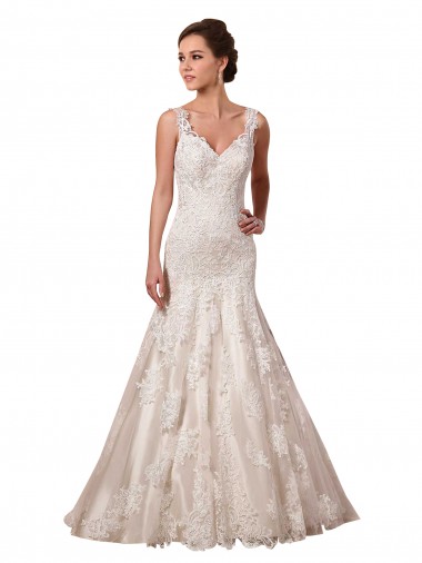 Tulle & Lace Mermaid Chapel Train Sleeveless Bridal Wedding Dress Sheffield
