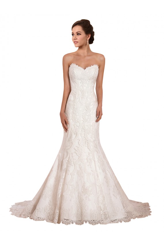 Lace Mermaid Chapel Train Sleeveless Sexy Wedding Dress Sheffield