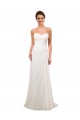Soft Chiffon Sheath Chapel Train Sleeveless Wedding Gowns Sheffield