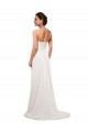 Soft Chiffon Sheath Chapel Train Sleeveless Wedding Gowns Sheffield