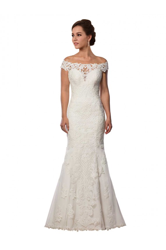 Lace Mermaid Chapel Train Cap Sleeves Ivory Boho Wedding Dress Sheffield