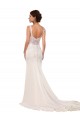 Lace & Stretch Crepe Mermaid Chapel Train Sleeveless Sexy Wedding Dress Sheffield