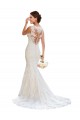Lace Mermaid Chapel Train Sleeveless White Wedding Dress Sheffield