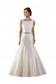 Satin Mermaid Chapel Train Sleeveless V-Back Modern Wedding Dress Sheffield