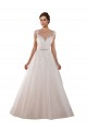 Tulle & Lace Ball Gown Chapel Train Sleeveless Keyhole Back Wedding Dress Sheffield