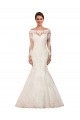 Lace Mermaid Chapel Train Long Sleeves Sexy Wedding Dress Sheffield