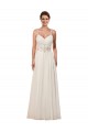 Soft Chiffon Sheath Chapel Train Sleeveless Keyhole Back Wedding Dress Sheffield