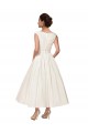 Satin A-Line Ankle Length Sleeveless Wedding Dress Sheffield