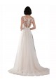 Tulle A-Line Sweep Train Sleeveless Boho Wedding Dress Sheffield