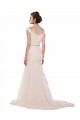 Tulle Mermaid Chapel Train Sleeveless Ivory Beach Wedding Dress Sheffield