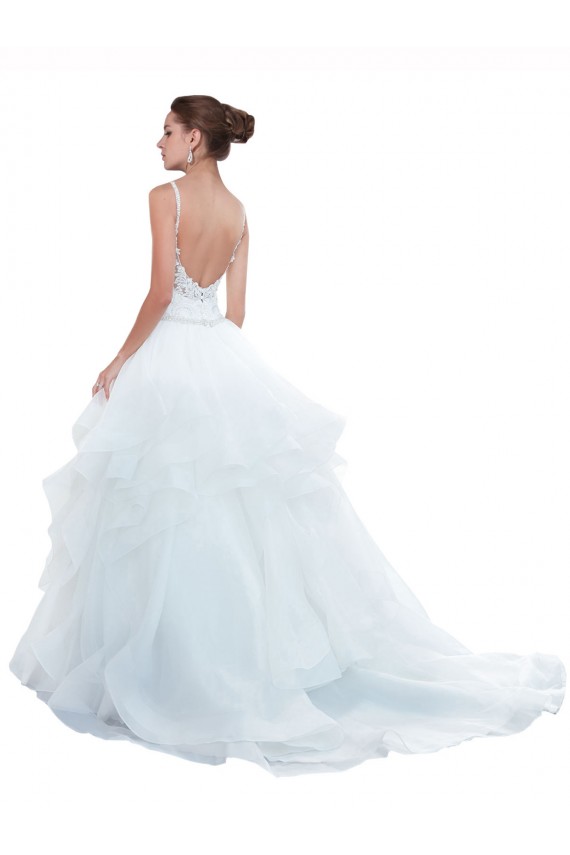 Tulle Ball Gown Chapel Train Sleeveless Beach Wedding Dress Sheffield