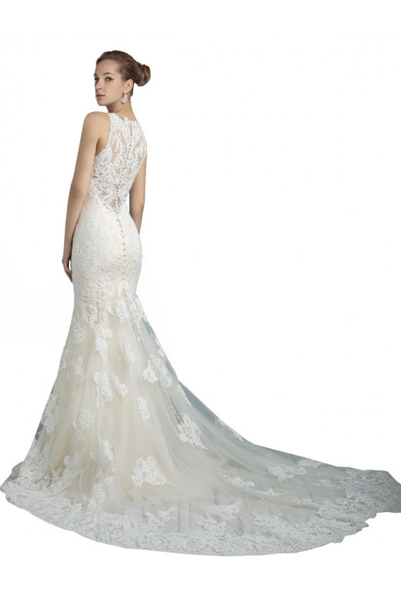 Tulle Mermaid Chapel Train Sleeveless Beach Wedding Dress Sheffield