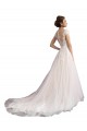 Tulle & Lace A-Line Cathedral Train Cap Sleeves Beach Wedding Dress Sheffield