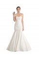 Satin Mermaid Chapel Train Sleeveless Low Back Ivory Beach Wedding Dress Sheffield