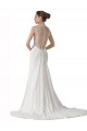 Soft Chiffon Sheath Chapel Train Sleeveless Beach Wedding Dress Sheffield