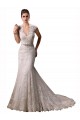 Lace Mermaid Chapel Train Cap Sleeves Wedding Dresses Sheffield