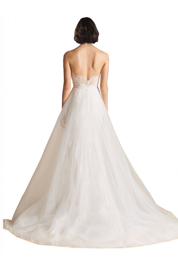 Tulle A-Line Sweep Train Sleeveless Low Back Bridal Wedding Dress Sheffield