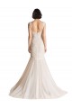 Tulle Mermaid Sweep Train Sleeveless Low Back Wedding Dress Sheffield