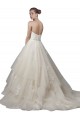 Tulle & Lace Ball Gown Chapel Train Sleeveless Low Back Wedding Dress Sheffield