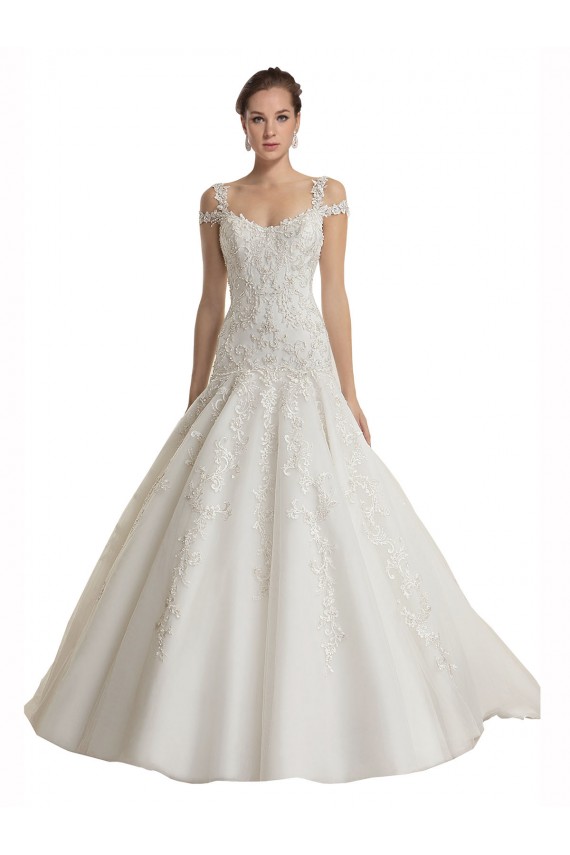 Tulle & Lace Mermaid Sweep Train Sleeveless Ivory Wedding Dress Sheffield