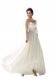Soft Chiffon A-Line Long Sleeveless Wedding Dress Sheffield
