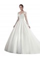 Satin & Lace A-Line Cathedral Train Long Sleeves Wedding Dress Sheffield
