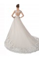 Tulle & Lace A-Line Chapel Train Sleeveless Sweetheart Wedding Dresses Sheffield