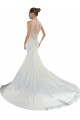Satin Mermaid Chapel Train Sleeveless Beach Wedding Gowns Sheffield