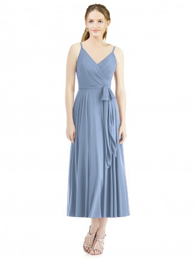 Soft Chiffon A-Line Tea Length Sleeveless Bridesmaid Dress Sheffield