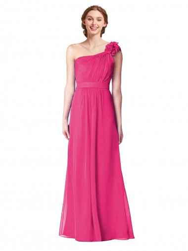Soft Chiffon A-Line Long Sleeveless Azalea Bridesmaid Dresses Sheffield