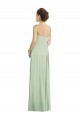 Soft Chiffon A-Line Long Sleeveless Sage Bridesmaid Gowns Sheffield