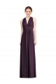 Soft Chiffon A-Line Long Sleeveless Grape Bridesmaid Dress Sheffield