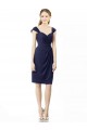 Soft Chiffon Sheath Knee Length Cap Sleeves Bridesmaid Dress Sheffield