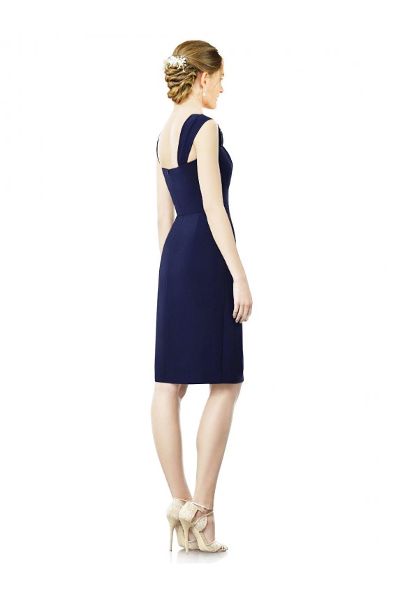 Soft Chiffon Sheath Knee Length Cap Sleeves Bridesmaid Dress Sheffield