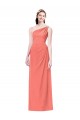 Soft Chiffon A-Line Long Coral Bridesmaid Dress Sheffield