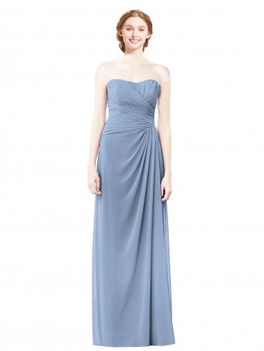 Chiffon A-Line Long Sleeveless Formal Dresses / Bridesmaid Dresses Sheffield
