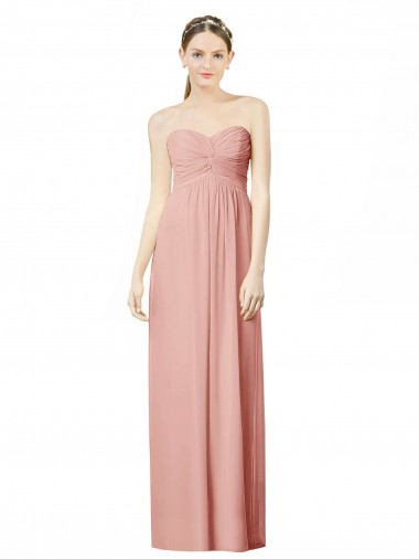 Soft Chiffon Long Sleeveless Bridesmaid Dress Sheffield
