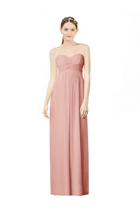Soft Chiffon Long Sleeveless Bridesmaid Dress Sheffield