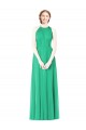 Soft Chiffon A-Line Long Sleeveless Emerald Green Bridesmaid Dress Sheffield