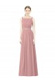 Soft Chiffon A-Line Long Sleeveless Dusty Pink Bridesmaid Dress Sheffield