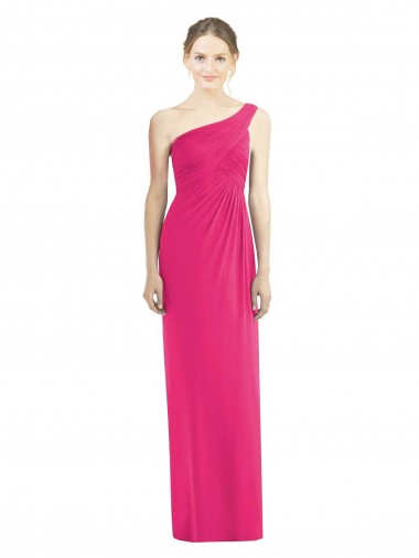 Soft Chiffon Sheath Long Sleeveless Azalea Bridesmaid Dresses Sheffield