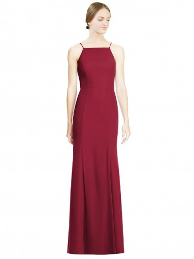 Soft Chiffon Mermaid Long Sleeveless Bridal Party Dress Sheffield