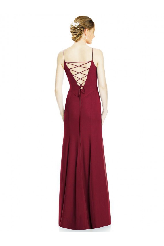 Soft Chiffon Mermaid Long Sleeveless Bridal Party Dress Sheffield