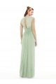 Soft Chiffon A-Line Long Cap Sleeves Sage Formal Dress / Bridesmaid Dress Sheffield