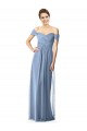 Soft Chiffon Long A-Line Cap Sleeves Bridesmaid Dress Sheffield