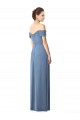 Soft Chiffon Long A-Line Cap Sleeves Bridesmaid Dress Sheffield
