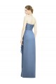 Soft Chiffon Sheath Long Sleeveless Front Slit Bridesmaid Dresses Sheffield